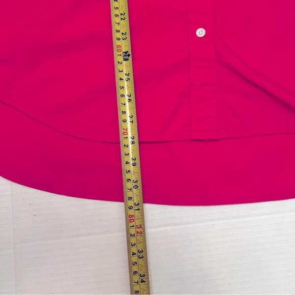 Aritzia Wilfred  Free   * Button-Up Shirt  100% Cotton Hot Pink  Oversized S - Picture 6 of 16